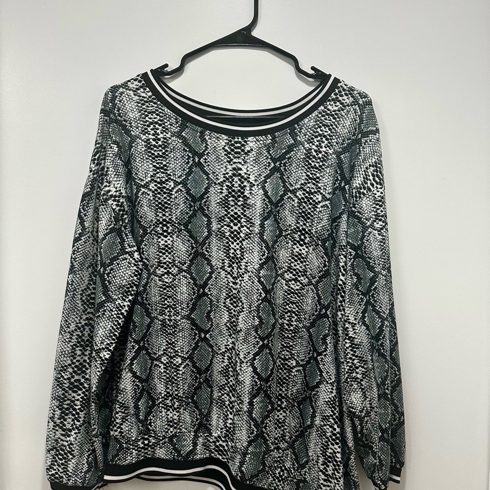 Snakeskin Print Sweater